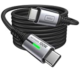 INIU USB C Kabel, 100W [2m] PD3.0 Schnellladekabel USB C auf USB C, Nylon Geflochten Ladekabel USB-C Ladegerät für iPhone 15 Pro Samsung Galaxy S23 S22 S21 Pixel 7 iPad Pro MacBook Air Tablets usw.