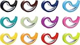Stoppy, Stoppi, Fensterstopper, Türstopper, Türkeil, Türhaken, Fensterklammer, 12er Set (erhältlich in 4 Variationen) (Bunt)