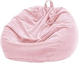 Nobildonna Sitzsackstuhl für Kinder und Erwachsene, nur Bezug (Keine Füllung) für Sofa-Stofftiere, 110 x 89 cm(Rosa)