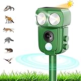 Ultraschall Solar Tiervertreiber, Neu Katzenschreck,Ultraschall Abwehr mit Solarbetrieb und Blitz gegen Katzen, Hunde, Marder, Tierabwehr, Katzenschreck Hundeschreck Marderschreck