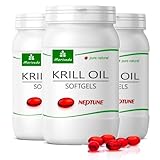 MoriVeda Neptune Krillöl Kapseln I hochwertiges Omega 3-6-9, Astaxanthin, Antioxidantien & Vitamin E I Zertifiziert durch ISO und MSC I 3x90 Softgels