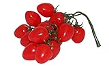 rukauf Rote Deko Cherry Tomaten Bund Set 16 Stück Kunstobst Kunstgemüse künstliches Obst Gemüse Dekoration