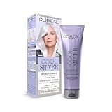 L'Oréal Paris Haarfarbe, Anti-Gelbstich, Farbveredelnde Pflegetönung mit Ceramiden, Für hellgraues Haar, Cool Silver, Farbe: Pures Weiß