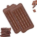 QZKJQDD Schokoladenform, Schokoladentafel, Silikonform, Silikon, Schokoladenform, Lebkuchenform aus Silikon, Chocolate Mold, Geeignet für Schokolade, Süßigkeiten, Gelee, Eiswürfel (2 Stück)