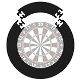 Dart Surround,Dartscheibe Schutzring Innerer Kreis 45.5cm Außenring 72cm,5pcs Eva Dartscheibe Umrandung, Dartboard Protective Dartring,Wandschutz Dartscheibe, Schwarz