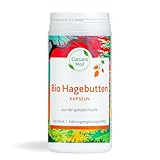 Hagebutten Kapseln Bio (Rosa canina L.) – 100 % aus gemahlene Hagebuttensamen & Schalen– reich an natürlichem Vitamin C – für Gelenke, Immunsystem & Zellschutz* – vegan, 200 Kapseln