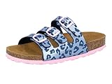 Lico Mädchen Bioline Kids Pantoletten, Blau Rosa, 33 EU