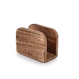 Samhita Serviettenhalter aus Mangoholz für Küche, aufrecht, Papierservietten-Spender für Haus, Party, Restaurant, Hotel, Café, Bar (14 x 6,3 x 10,2 cm)