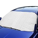 Windschutzscheibenabdeckung, 2 Sonnenschutz Frontscheibenabdeckung, Auto Verdickt Sonnenblende, Frontfenster UV-Schutz, Auto Reflektor Vorderfenster Sonnenschitzen, 59,06x27,56 Zoll