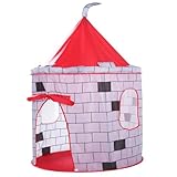 Abaodam Spielzelt für Mädchen Tipi für Kinder Kinderspielhaus Kindertunnel Outdoor-Zelt Mädchen Zelt kinderzelt Tent Zelte Zelt Schloss Spielzelt drinnen Moskitonetz rot