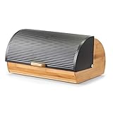 Zeller 25365 Brotkasten, Bamboo/Metall, schwarz, ca. 39 x 27...