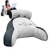 Suewidfay Lesekissen für Bett und Sofa, 70x50cm Groß Erwachsenen Rückenkissen, Komfortkissen Lesekissen mit Abnehmbarer Nackenrolle und Armlehnen, Lesesitzkissen zum Lesen, Fernsehen, Faulenzen