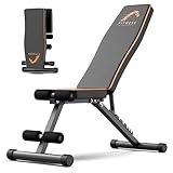 Botifly Faltbare verstellbare Hantelbank mit 8-fach verstellbarer Rückenlehne, Fitnessbank, Schrägbank für Ganzkörpertraining, Gewichtskapazität 660 lbs