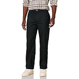 Amazon Essentials Herren Knitterfreie Flatfront-Chinohose mit klassischer Schnitt (erhältlich in Big & Tall), Schwarz, 36W / 30L