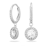 Swarovski Una Angelic Drop-Ohrhänger, Rundschliff, Weiß,...