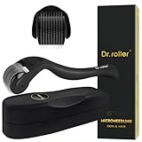 Dr.roller Bartroller 0,5 mm, Derma Roller Haare, Bartroller Bartwuchs, Microneedling Roller, Derma Roller mit 540 Mikro Titan Nadeln für Gesicht, Kopfhaut, Haarverlust, Narben