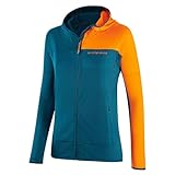 Black Crevice Damen Second Layer mit Kapuze in petrol/orange...