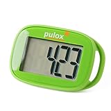 Pulox Pedometer PS-100 - Einfacher und präziser Schrittzähler mit 3D-Sensor ohne App in Grün