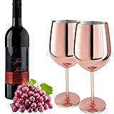 D L D 2PCS Stainless Steel red Wine Glass Metal Wine Glass Unbreakable White Wine Cocktail Glass Unbreakable BPA-Free Goblet Juice Drink Champagne Goblet Party bar Accessories