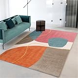 RUGMRZ Flickenteppich Waschbar Creative Home Teppich Moderner Stil Tische Wohnzimmer 160X230CM
