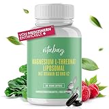 Vitabay Liposomales Magnesium L-Threonate - 120 Softgels Hochdosiert & VEGAN 2000mg pro Tagesverzehrmenge - Magnesium Threonate Kapseln mit Vitamin D3 & K2 - Magnesium Threonate Magnesium L-Threonat