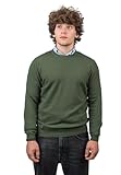 Dalle Piane Cashmere - Rundhalsausschnitt aus gemischtem Kaschmir, Made in Italy - Herren, Farbe: Khaki, Größe: XL