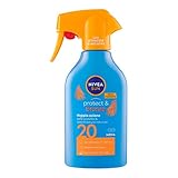 NIVEA SUN Maxi Sonnencreme Spray Protect & Bronze FP 20 270 ml, Sonnencreme 20 für eine goldene Bräune, intensiv und gleichmäßig, Sonnenschutz 20 in praktischer Sprühflasche