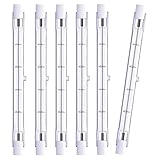 R7S Halogen Glühbirne 118mm 300W 230V, Dimmbar, Warmweiß 5500lm, J118 Linear Lampe, 6er Pack