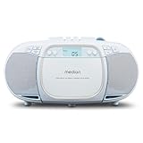 MEDION E66476 Stereo Sound System (Boombox, CD-Player, MP3, Kassette, tragbarer Kassettenspieler für Kinder, UKW Radio, AUX, Kopfhörer, Netz & Batterie) blau