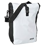 FISCHER Gepäckträgertasche, Fahrradtasche, wasserdicht, 18 Liter, weiß