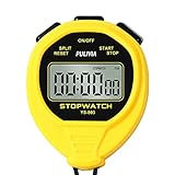 PULIVIA Sport Stoppuhr Timer Einfache Stoppuhr mit IP65 Wasserdicht, Keine Uhr, Kein Kalender, kein Alarm, Einfach zu Bedienende Stoppuhr für Trainer Beim Laufen Schwimmen Sporttraining