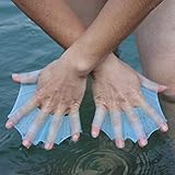 Demeras Surfing Schwimmpaddel Schwimmhandschuhe Webbed Aquatic Gloves Schwimmflossen für Frauen Männer für Schwimmtraining zum Schnorcheln(M)