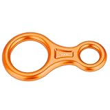MAGT Abseilachter, 35KN Hochfester Seil Abseilgerät Aluminiumlegierung Abbildung 8 Seilabseilgerät Rescue Kletterausrüstung Sicherungsgerät(Orange)