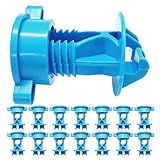 SUPVOX 50 Stück Elektrozaun Isolatoren 12mm Nut Kunststoff Zaunhalter Witterungsbeständig für Tierzäune und Gittersysteme