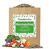 Gardemics Hornspäne 25 Kg - Hornspäne Naturdünger, natürlicher Langzeitdünger für Garten, Rasen & Hochbeet – organischer Stickstoffdünger aus 100 % Horn