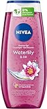 NIVEA Waterlily & Oil Duschgel (250 ml), pH-hautneutrale Pflegedusche mit frischem Duft nach Wasserlilie, verwöhnende Dusche mit pflegenden Ölperlen