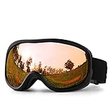 Skibrille HD-Objektiv Verstellbares Objektiv Belüfteter Riemen Anti-Wind-Sand- und Anti-Impact-UV400-Schutz Schneebrille Verfügbar für Motorradfahren Bergsteigen Angeln,D