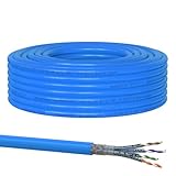 Redstar24 50m CAT 8 Verlegekabel Netzwerkkabel CAT8.1 LAN Halogenfrei Installationskabel CAT8 Kabel Netzwerk Verkabelung Datenkabel bis zu 40 Gbit/s Kupfer Ethernet cable S/FTP LSZH