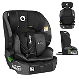 Lionelo LEVI FIX I-SIZE Kindersitz 76-150 cm bis zu 36 kg, Gruppe 1 2 3, Seitenschutz, 10 Grad Kopfstützenverstellung, ISOFIX und Top Tether Montage, R129 i-Size