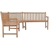 Rantry Garten-Eckbank 185x185x90 cm Massivholz Teak Aufbewahrungs- und Flurbänke Model316625