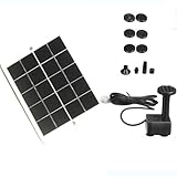 Solarpumpe für Teich, Solar-Wasserpumpe für den Außenbereich, 15 W, Ladegerät | verstellbares Bewässerungssystem für Balkon, Terrasse, Aquarium, Rasen, Garten, Außenbereich