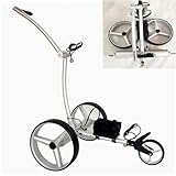 Elektrischer Golfwagen mit Fernbedienung, 3-Rad-Design für 30-Grad-Neigung, leichter und leiser Betrieb für Juniorspieler