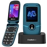 Blackview N2000 4G Seniorenhandy Ohne Vertrag mit Großen Tasten Handy, Dual SIM Klapphandy Mobiltelefon für Senioren, SOS-Funktion Handy|FM Radio|Taschenlampe|Ladestation|2.8 Zoll Farbdisplay