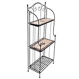 Blumentreppe Mosaik 115cm hoch 45cm breit Pflanztreppe Wandregal Garten Metall Mosaik Blumenregal Metallregal Balkon Draußen