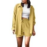 Snowboardjacke Damen Fleece Pullover Für Damen Oversize Hoodie Damen Strickpullover Damen Grobmaschig Wasserdichter Wintermantel Damen Gorenje Backofen Business Wasser(Yellow,M)