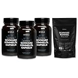 Nigela Schwarzkümmelöl Kapseln Bundle - 2000mg pro Tagesdosis - Ägyptisches Schwarzkümmelöl ungefiltert - Hochwertige Schwarzkümmel Öl Kapseln aus Deutschland (3)