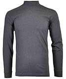 RAGMAN Herren RAGMAN Stehkragenshirt langarm Gr. L, Anthrazit-019