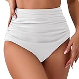 Unterwäsche Damen Slip Bequeme Baumwollunterhosen Atmungsaktive Pantys High Waist Badeshorts Sexy Leichte Bikinihose Retro Gerüscht Weiche Badeanzüge Schlüpfer Baumwolle Damen Slips Unterhosen