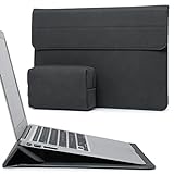 HYZUO 15-16 Zoll Laptop Hülle Laptophülle Laptoptasche mit Standfunktion Kompatibel mit MacBook Pro 16 M2/M1 Pro/Max A2780 A2485 A2141 2023-2019, 15 Surface Laptop 5/4/3, MacBook Pro 15, Weltraum Grau