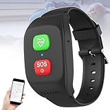 Wasd3Pods Sturzerkennungs-Smartwatch, SOS-Armband Für Senioren, GPS-Ortungsgerät, 4g-Telefonfunktion & SOS-Notruf, Geofencing, Für Demenz- Und Alzheimer-Patienten